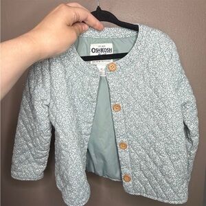 OshKosh B'gosh Kids Floral Quilted Jacket - Light Green
